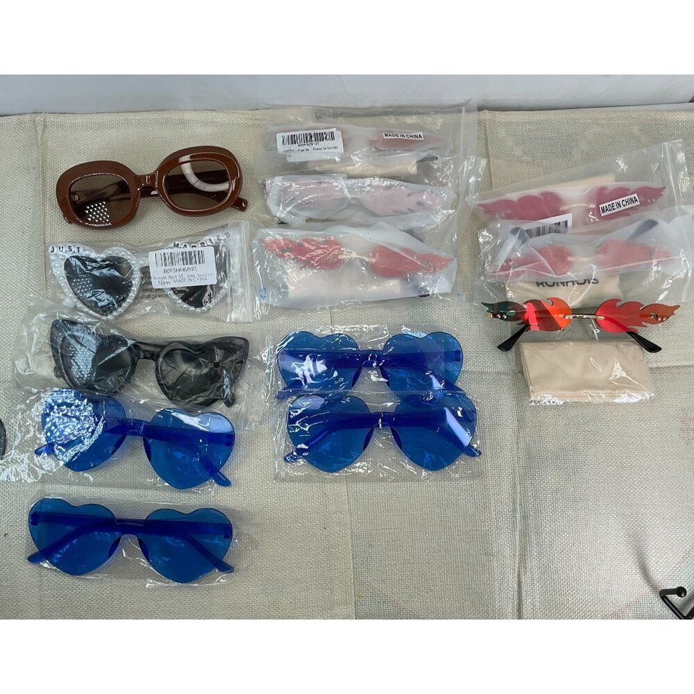 🕶️ Lot of 12 Sunglasses – Mixed Styles & Colors – New – Bulk Wholesale Resale
